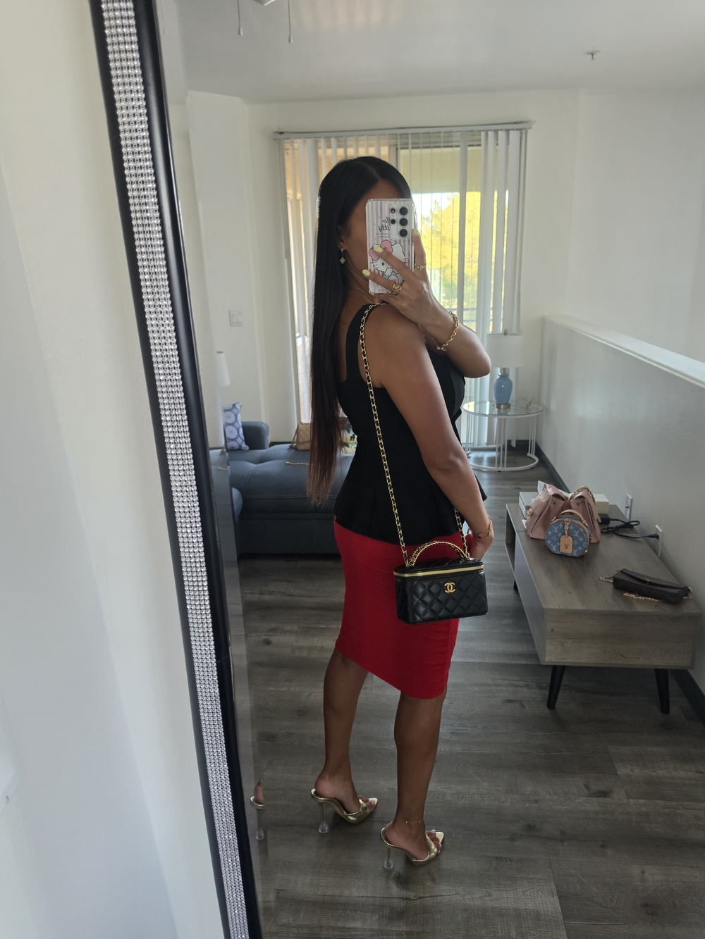 Zara Red Pencil Skirt - Sleek High-Waist Knit - Picture 14 of 14